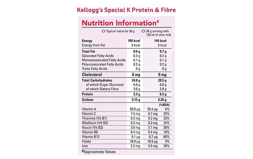 Kellogg's Special K Protein & Fibre Cranberry Flavour   Box  445 grams